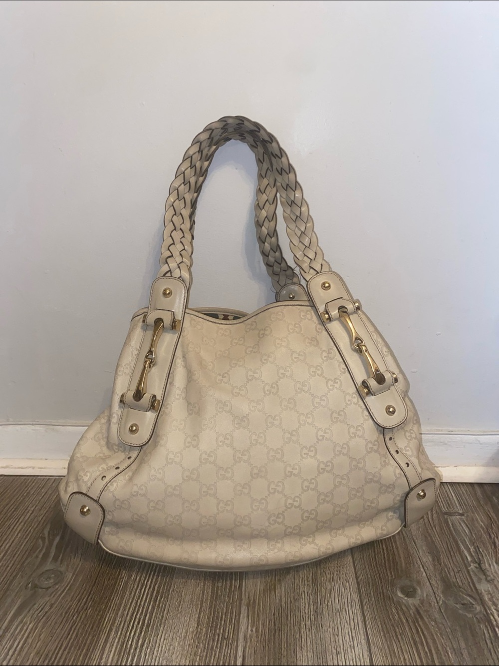 Gucci GG signature Pelham Leather Shoulder tote bag